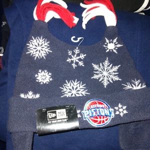 New Era Detroit Pistons winter hat w/chin strap